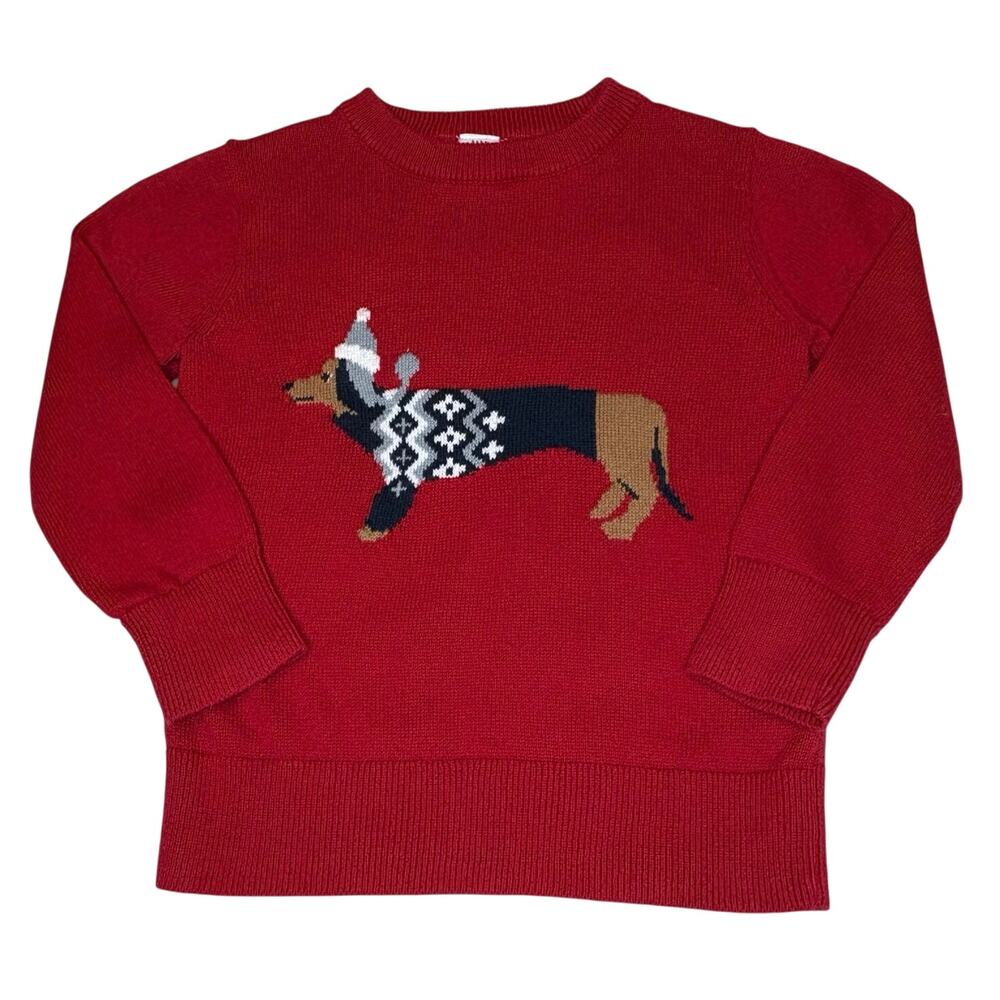 Baby Gap Winter Dog Sweater Girls/Boys 4T Red